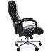Кресло Chairman 402 чёрное Офисное кресло (натуральная кожа, ромированный металл, газпатрон 4 кл, ролики BIFMA 5,1, механизм качания), фото 2