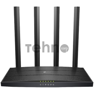 Роутер беспроводной TP-Link Archer C6U AC1200 10/100/1000BASE-TX/4G ready черный