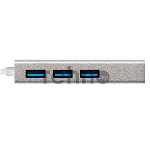 Кабель-адаптер ExeGate EXE-77U3T-45 (USB3.0 --> 3xUSB3.0 + 1xRJ45 UTP 1000Mbps RLT8153)
