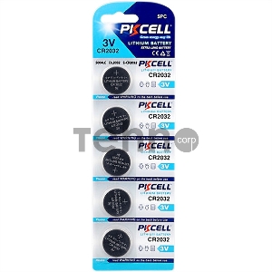 Литиевый элемент питания PKCELL CR2032-5B тип - CR2032 5 шт в блистере