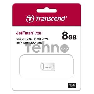 Флеш Диск Transcend 8GB JETFLASH 720 MLC, Silver
