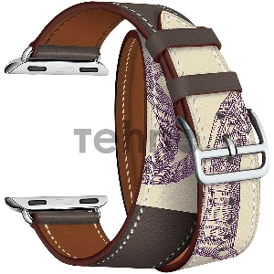 Кожаный ремешок в два оборота для Apple Watch 38/40 mm LYAMBDA MERIDIANA LWA-01-40-GRP Gray/Beige rope Кожаный ремешок в два оборота для Apple Watch 38/40 mm LYAMBDA MERIDIANA LWA-01-40-GRP Gray/Beige rope