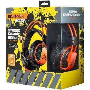 Гарнитура CANYON Gaming headset 3.5mm jack plus USB connector for vibration function, light control button, adjustable microphone and volume control, with 2in1 3.5mm adapter, cable 2M, Black, 0.44kg Гарнитура CANYON Gaming headset 3.5mm jack plus USB connector for vibration function, light control button, adjustable microphone and volume control, with 2in1 3.5mm adapter, cable 2M, Black, 0.44kg