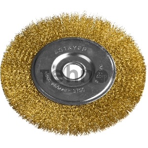 Кордщетка STAYER PROFESSIONAL 35122-175 д/УШМ витая стальная латун.проволока 0.3мм 175мм/22мм Кордщетка STAYER PROFESSIONAL 35122-175 д/УШМ витая стальная латун.проволока 0.3мм 175мм/22мм