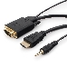 Кабель Cablexpert HDMI-VGA 19M/15M + 3.5Jack, 10м, черный, позол.разъемы, пакет (A-HDMI-VGA-03-10M), фото 3