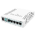 Сетевой коммутатор  MikroTik RB260GS RouterBOARD 260GS 5-port Gigabit smart switch with SFP cage, SwOS, plastic case, PSU, фото 4