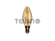 Лампа филаментная REXANT Витая свеча LCW35 9.5 Вт 950 Лм 2400K E14 золотистая колба