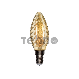 Лампа филаментная REXANT Витая свеча LCW35 9.5 Вт 950 Лм 2400K E14 золотистая колба