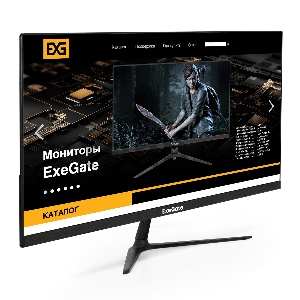 Монитор безрамочный с аудио 21.5 ExeGate EX294343RUS ProSmart EV2207A (VA LED Grade A+, FHD, 1920x1080, 16:9, 280cd/m2, 3000:1, 178°/178°, 5ms, Speakers, D-Sub, HDMI, кабель HDMI 1.5м, VESA, регулировка наклона, черный)