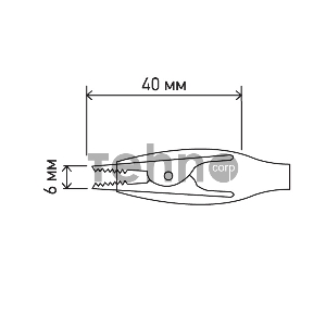 Зажим «крокодил» 5 А 40 мм в изоляторе REXANT