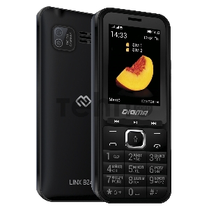 Мобильный телефон Digma LINX B241 32Mb черный моноблок 2.44 240x320 0.08Mpix GSM900/1800