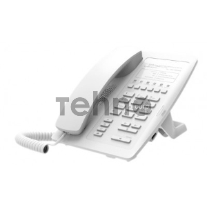 Гостиничный IP телефон Fanvil  белый, 2 порта 10/100 Мбит, PoE, сменные панели логотипов, без дисплея,без б/п