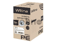 Кабель информационный WRline WR-UTP-4P-C5E-PE-BK кат.5E U/UTP 4X2X24AWG PE внешний 305м черный