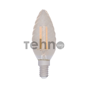 Лампа филаментная REXANT Витая свеча LCW35 7.5 Вт 600 Лм 2400K E14 золотистая колба