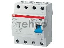 Выключатель дифференциального тока (УЗО) 4п 25А 30мА тип AC F204 ABB 2CSF204001R1250