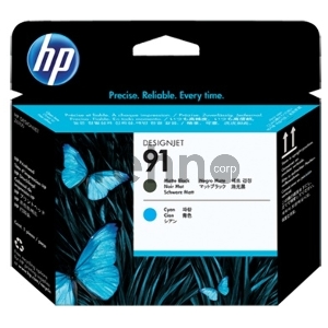 Картридж струйный HP №91 C9460A черный матовый/голубой печатающая головка для HP Z6100