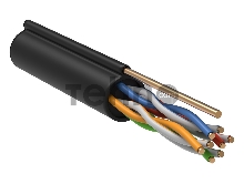 Кабель связи витая пара F/UTP кат. 5E 4 пары LDPE 1м трос черн. GENERICA ITK BC3-C5E04-359-305-G