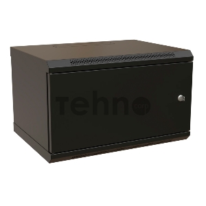 Шкаф коммутационный WRline (WR-TW-0645-SR-RAL9004) настенный 6U 600x450мм пер.дв.металл 2 бок.пан. 60кг черный 370мм 367мм IP20 сталь