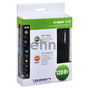 Блок питания Ippon E120 автоматический 120W 18.5V-20V 11-connectors 5.95A от бытовой электросети LED индикатор