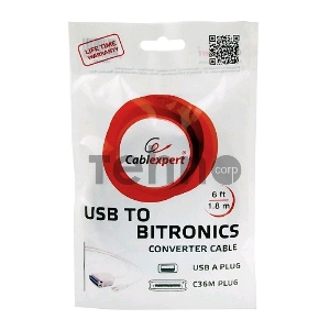Переходник Gembird Конвертер Bitronics ->USB порт  CUM-360, C36M/USBAM, 1.8м, блистер CUM-360
