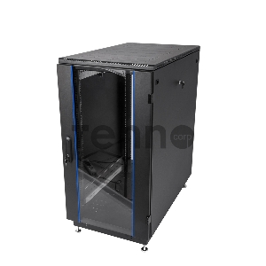 Шкаф телекоммуникационный напольный 18U (600x800) дверь стекло, цвет чёрный (ШТК-М-18.6.8-1ААА-9005)