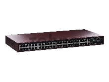 Коммутатор управляемый уровня L2, 48 портов 10/100/1000BASE-TX, 4 порта 100/1000Base-X SFP, 16K MAC-адресов, 4К VLAN, 8 Queue, питание 100-240V АС L2 managed switchQSW-4610-52T-AC