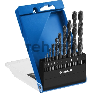 Набор сверл по металлу Зубр Профессионал 29621-H10 10шт d=1-10мм