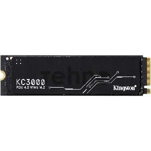Накопитель SSD M.2 Kingston 4.0Tb KC3000 Series <SKC3000D/4096G> (PCI-E 4.0 x4, up to 7000/7000Mbs, 1000000 IOPS, 3D TLC, NVMe, 3200TBW, Phison E18, 22х80mm, LP graphen heatsink)