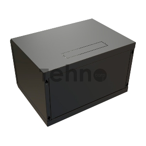 Шкаф коммутационный WRline (WR-TW-0645-SR-RAL9004) настенный 6U 600x450мм пер.дв.металл 2 бок.пан. 60кг черный 370мм 367мм IP20 сталь