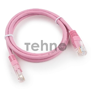 Патч-корд UTP Cablexpert кат.5e, 1м, литой, многожильный (розовый)
