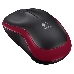 Мышь Logitech Wireless Mouse M185, Red, фото 1