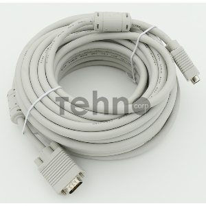 Кабель VGA DB15 (m)/DB15 (m) 15м феррит.кольца