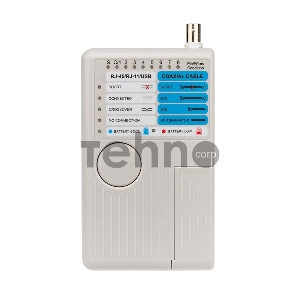 Тестер кабеля универсальный 5 в 1  RJ-45+RJ-11+1394+USB+BNC  3468  REXANT