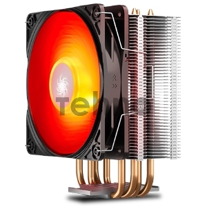 Кулер DEEPCOOL GAMMAXX 400 V2 RED LGA1366/115X/AM4/AM3/+/AM2/+/FM2/+/FM1 (20шт/кор, TDP 180Вт, PWM, Red Led Fan 120mm, 4 тепл. трубки прямого контакта ) RET