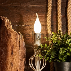 Лампа филаментная REXANT Свеча на ветру CN37 9.5 Вт 915 Лм 4000K E14 матовая колба