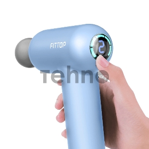 Перкуссионный массажер FitTop SuperHit Mini, голубой