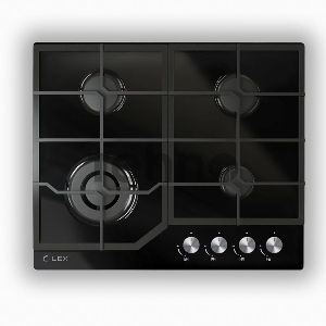 Панель варочная LEX GVG 640-1 BL  газовая 1000-3500Вт 4конфорки газ контроль
