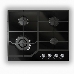 Панель варочная LEX GVG 640-1 BL  газовая 1000-3500Вт 4конфорки газ контроль, фото 3
