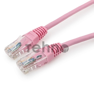 Патч-корд UTP Cablexpert кат.5e, 1м, литой, многожильный (розовый)