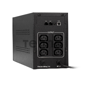 Источник бесперебойного питания ExeGate EP285524RUS SpecialPro UNB-2200.LED.AVR.C13.RJ.USB <2200VA/1300W, LED, AVR, 6*IEC-C13, RJ45/11, USB, Black>