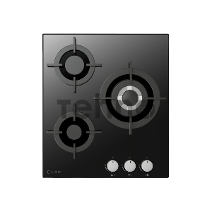 Панель варочная LEX GVG 430 BL  3 конфорки газ-контроль электроподжиг