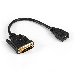 Кабель HDMI-DVI-D ExeGate EX-CC-HDMIF-DVIM-0.15 (19F/25M, 0,15м, позолоченные контакты), фото 2