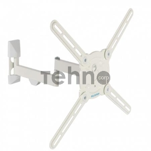 Кронштейн Kromax ATLANTIS-15 white, Наклонно-поворотный, 22-65, VESA до 400x400, до 40кг