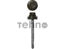 Саморезы СКД кровельные, RAL 8028 земельно-коричневый, 80 х 4.8 мм, 140 шт, для деревянной обрешетки, ЗУБР