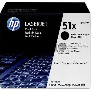 Тонер-картридж HP Q7551XD черный двойная упаковка для LaserJet P3005/M3027mfp/M3035mfp 2 x 13000стр.