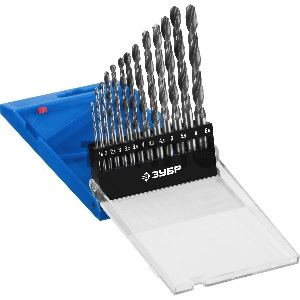 Набор сверл по металлу ЗУБР ПРОФ-В 13шт(1.5-6.5мм), сталь Р6М5, класс В