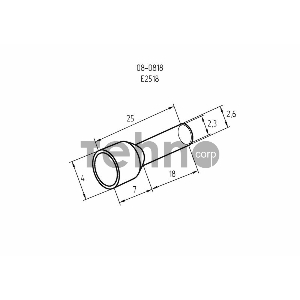 Наконечник штыревой втулочный изолированный F-18 мм 2.5 мм² (НШВи 2.5-18) синий REXANT