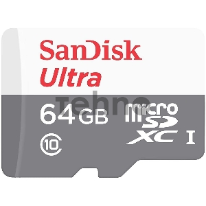 Флеш карта microSD 64GB SanDisk microSDXC Class 10 Ultra UHS-I 100MB/s