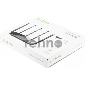 Роутер беспроводной Digma DWR-AX1501 AX1500 10/100/1000BASE-TX черный (упак.:1шт)