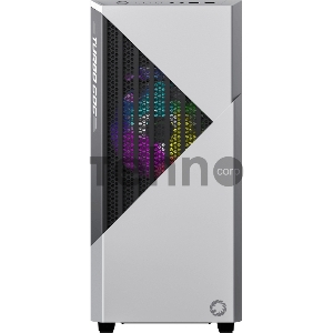 Компьютерный корпус, без блока питания ATX/ Gamemax Contac COC WB ATX case, black/white, w/o PSU, w/2xUSB3.0, w/1x14cm ARGB front fan(GMX-FN14-Rainbow-C9), w/1x12cm ARGB rear fan(GMX-FN12-